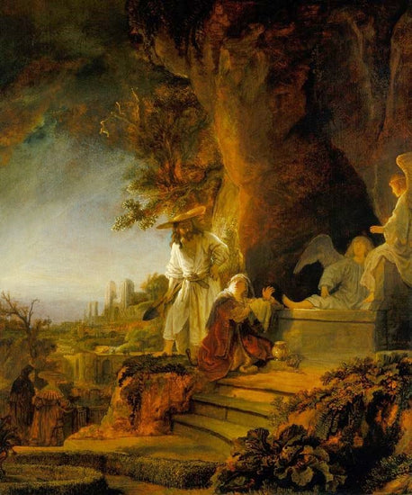 Christ And Saint Mary Magdalene At The Tomb by Rembrandt van Rijn