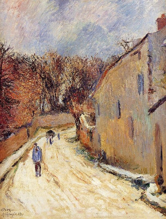 Osny, Rue De Pontoise, Winter by Paul Gauguin