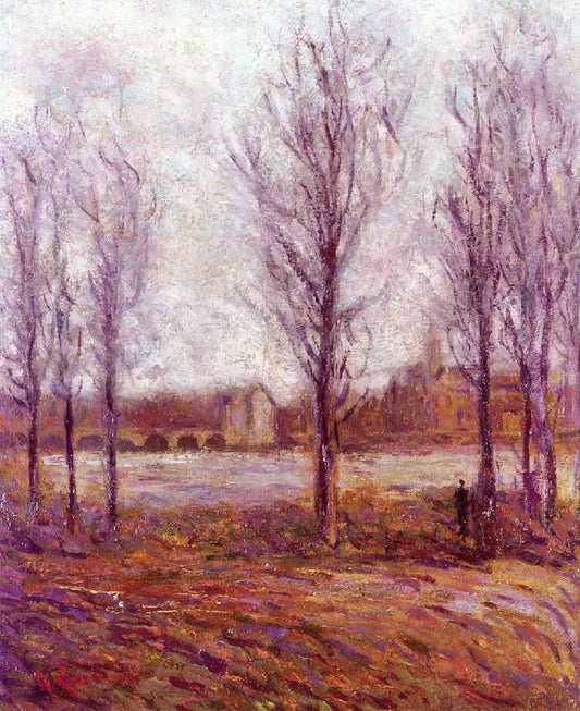 View Of The Bridge At Moret-Sur-Loing by Gustave Loiseau