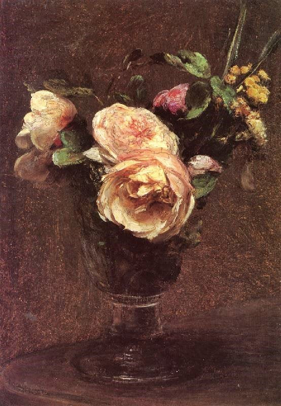 FLOWERS - ROSES AND MIMOSA