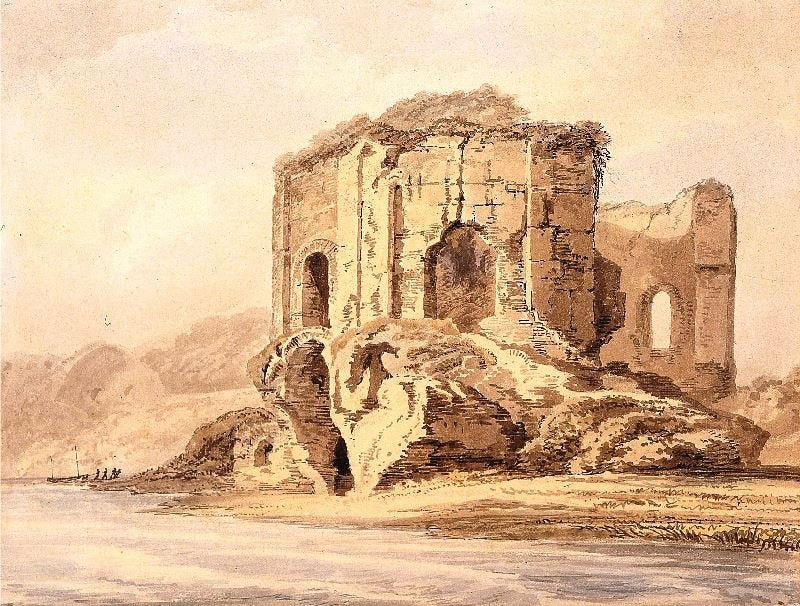 Ruins Of A Temple Near Baia by Joseph Turner