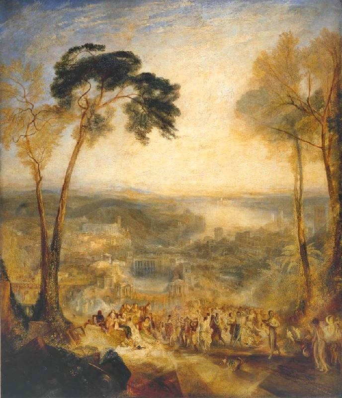 Phryne Going To The Public Baths As Venus - Demosthenes Taunted By Aeschines by Joseph Turner