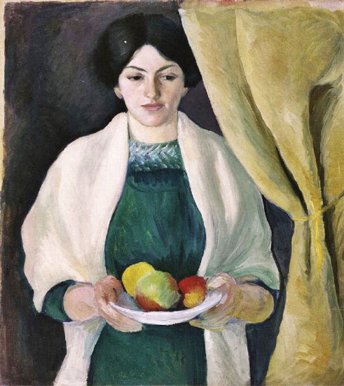 Portrait With Apples: The Artists Wife by August Macke