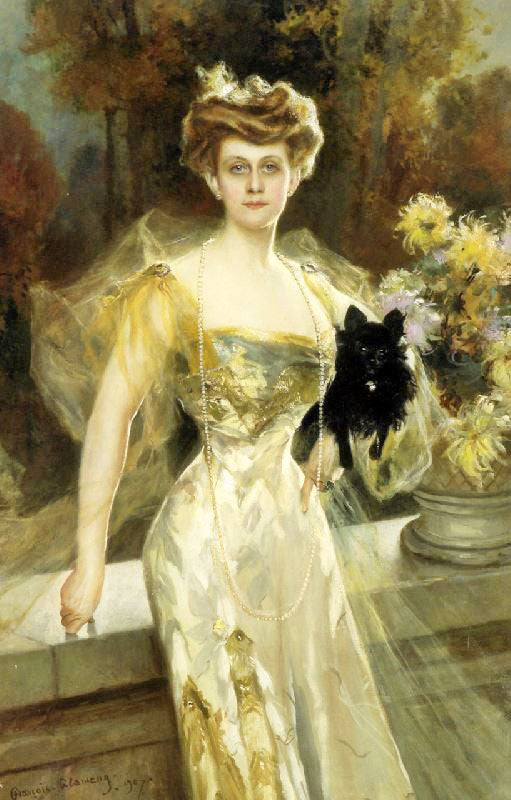 Portrait Of Mrs. Meunier by Francois Flameng