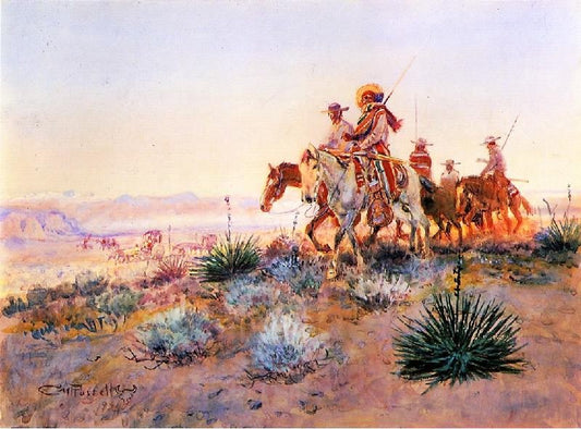 Mexican Buffalo Hunters by Charles Marion Russell
