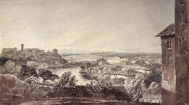 Rome, The Tiber With The Aventine On The Left by Joseph Turner