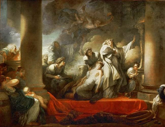 Coresus Sacrificing Himself To Save Callirhoe by Jean-Honore Fragonard