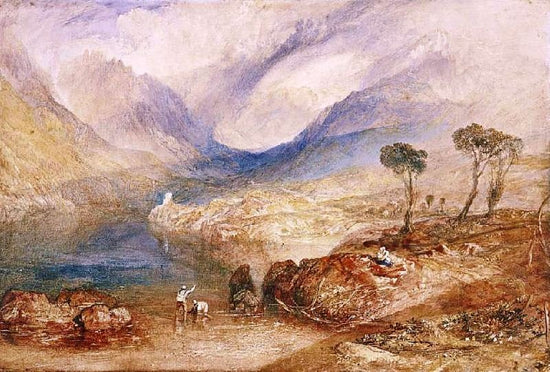 Llanberis Lake And Snowdon - Caernarvon, Wales by Joseph Turner