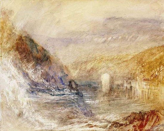Falls Of The Rhine At Schaffhausen, Side View by Joseph Turner