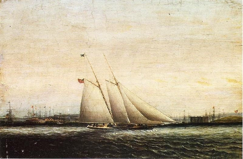 Two Masted Schooner by James E. Buttersworth