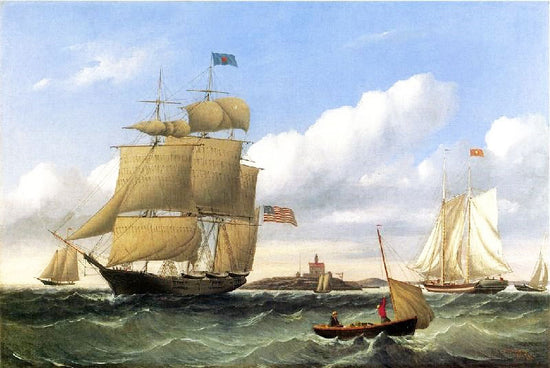 The Whaleship Emma C. Jones Off Round Hills, New Bedford by William Bradford