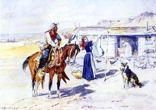 Thoroughman’S Home On The Range by Charles Marion Russell