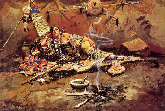 Waiting And Mad by Charles Marion Russell
