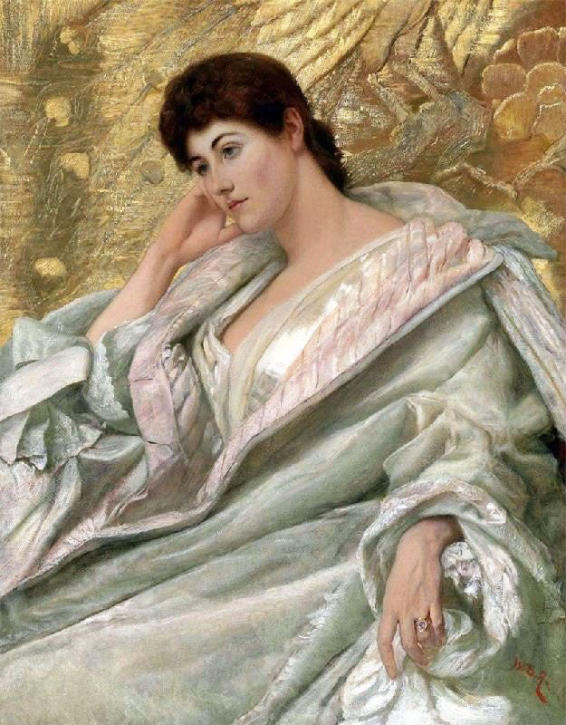 Portrait Of Mrs Charles Rome, Née Hunter by William Blake Richmond