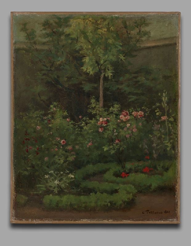 A Rose Garden by Camille Pissarro