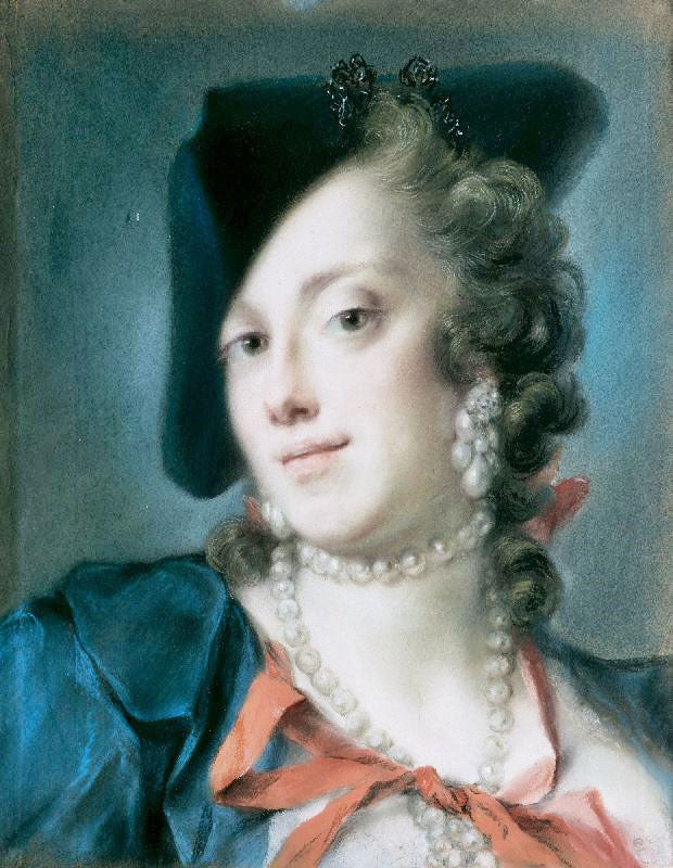 A Venetian Lady From The House Of Barbarigo (Caterina Sagredo Barbarigo) by Rosalba Carriera