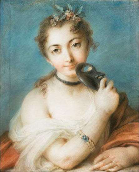 Portrait Of A Woman With Mask by Rosalba Carriera