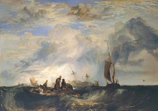 Entrance Of The Meuse: Orange-Merchant On The Bar, Going To Pieces by Joseph Turner