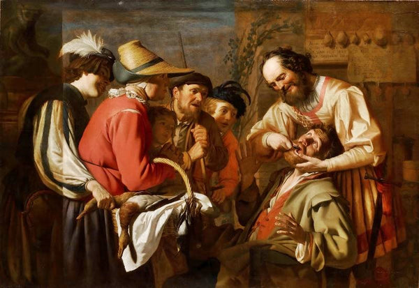 The Tooth Puller by Gerard van Honthorst