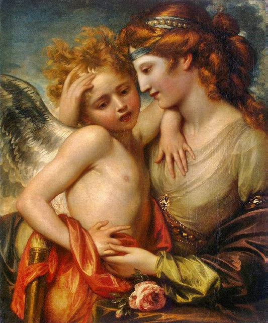 Venus Consoling Cupid Stung By A Bee by Benjamin West