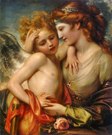 Venus Consoling Cupid Stung By A Bee by Benjamin West