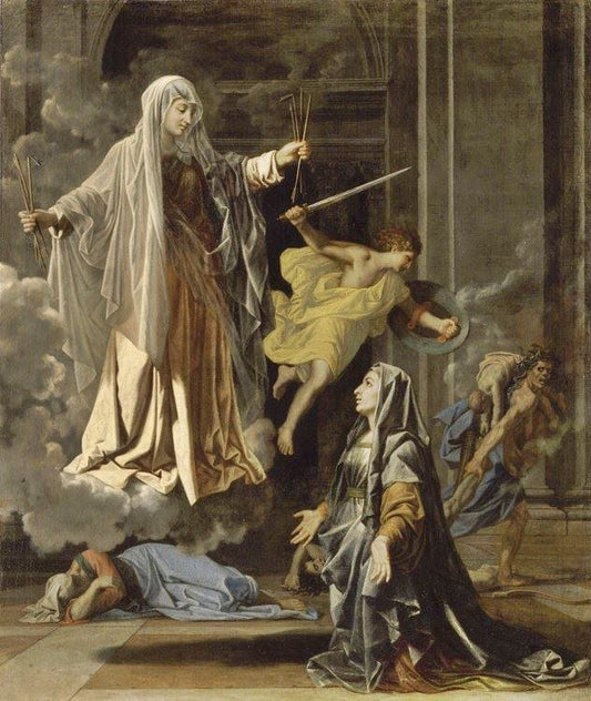 The Vision Of Saint Francoise Romaine by Nicolas Poussin