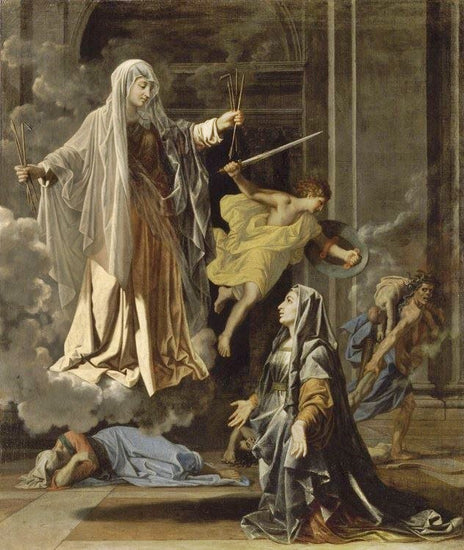 The Vision Of Saint Francoise Romaine by Nicolas Poussin