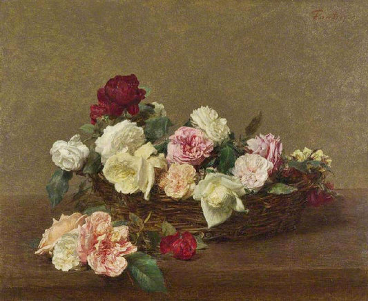 A Basket Of Roses by Henri Fantin-Latour