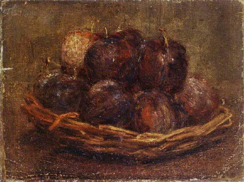 A Basket Of Plums by Henri Fantin-Latour