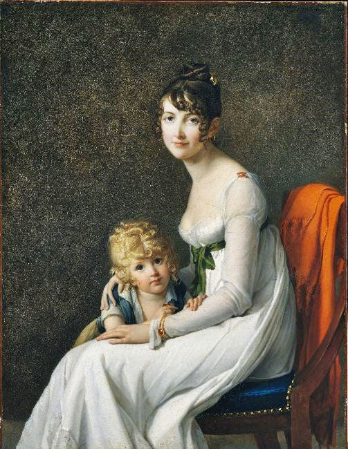 Mrs. Jeanne Eglé Mourgue And Her Son Eugène by Marie-Guillemine Benoist