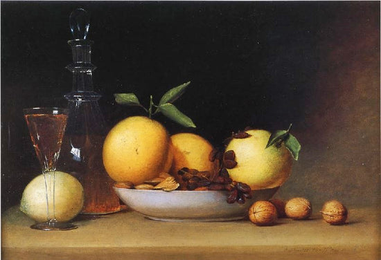 Still Life With Liqueur And Fruit by Raphaelle Peale