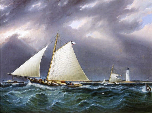 The Match Between The Yachts ’Vision’ And ’Meta’, Rough Weather by James E. Buttersworth