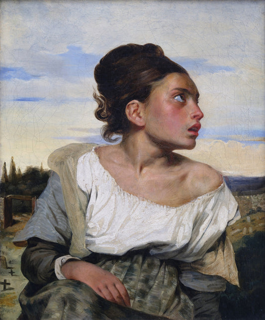 ORPHAN GIRL AT THE CEMETERY
