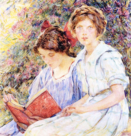 Two Women Reading by Robert Lewis Reid