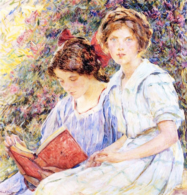Two Women Reading by Robert Lewis Reid