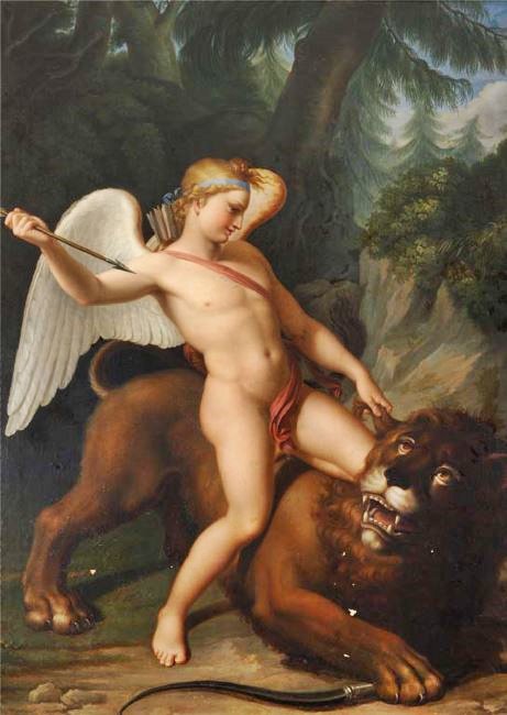 Love Conquering Strength by Pietro Benvenuti
