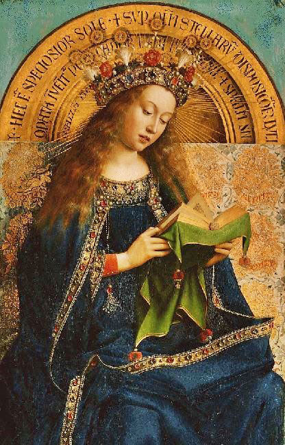Virgin Of The Ghent Altarpiece (Centre Upper Panel) by Jan van Eyck