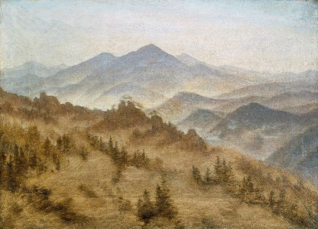 LANDSCAPE WITH THE ROSENBERG IN THE BOHEMIAN MOUNTAINS