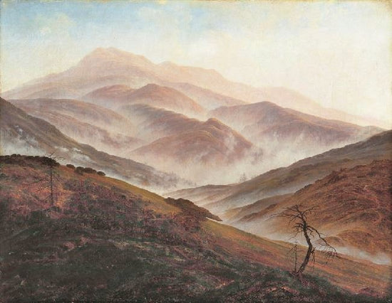 Riesengebirge Landscape With Rising Fog by Caspar David Friedrich