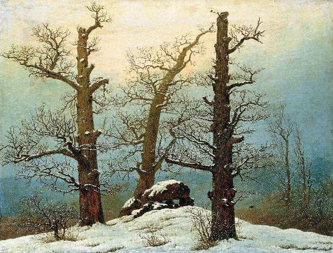CAIRN IN SNOW