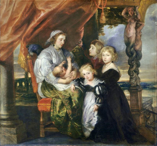 Deborah Kip, Wife Of Sir Balthasar Gerbier, And Her Children by Peter Paul Rubens