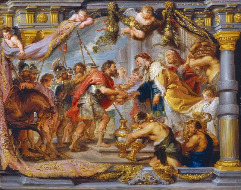 The Meeting Of Abraham And Melchizedek by Peter Paul Rubens