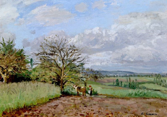 Landscape With A Cowherd by Camille Pissarro