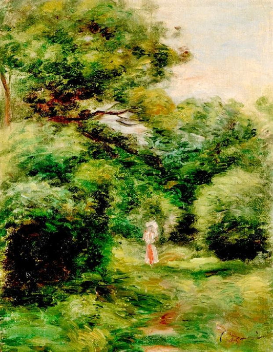 Lane In The Woods, Woman With A Child In Her Arms by Pierre Auguste Renoir