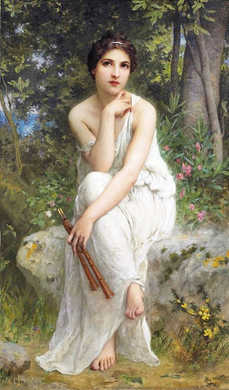 The Flute Player by Charles-Amable Lenoir