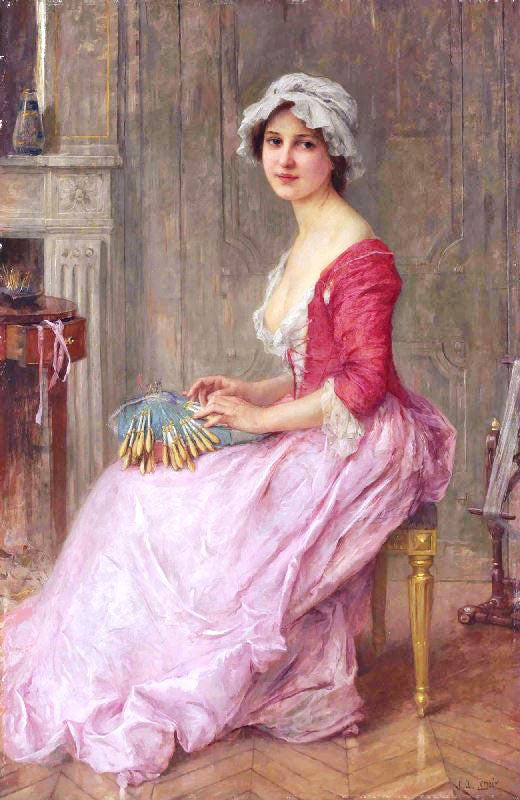 The Lace Maker by Charles-Amable Lenoir