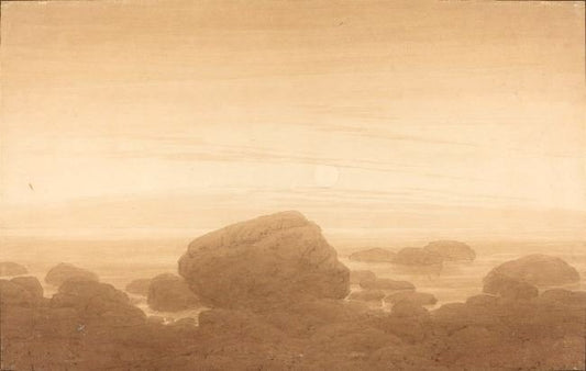 Moonrise On An Empty Shore by Caspar David Friedrich