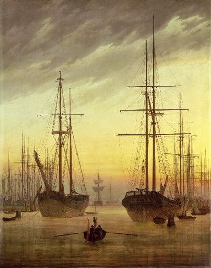 View Of A Harbour by Caspar David Friedrich