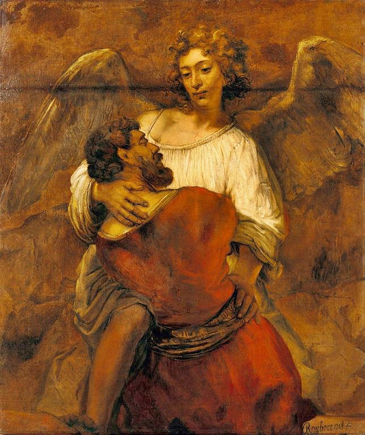 Jacob Wrestling With The Angel by Rembrandt van Rijn