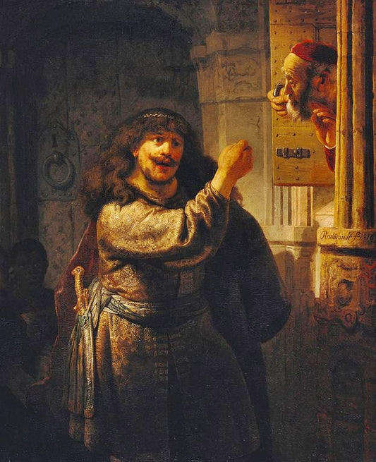 Samson Threatening His Father-In-Law by Rembrandt van Rijn